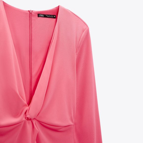 Zara Stretchy Front Knotted Dress - Picture 3 of 6